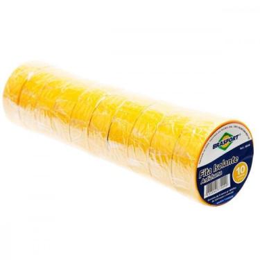 Imagem de Fita Isolante Brasfort 10M X 19Mm Amarela 8646 - Kit C/10