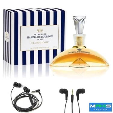 Imagem de Perfume Marina de Bourbon Classique 100ml Edp Feminino Acompanha Fone de Ouvido Musica Pedalar Caminhar