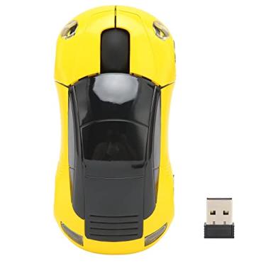 Imagem de Heayzoki Mouse sem fio 2,4G, mouse esportivo 3D em formato de carro, mouse óptico ergonômico com receptor USB, 3 botões Plug and Play, alimentado por attery, para PC, laptop, presente para crianças