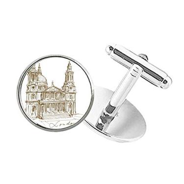 Imagem de DIYthinker St.Paul's Cathedral England London abotoaduras de botão redondo