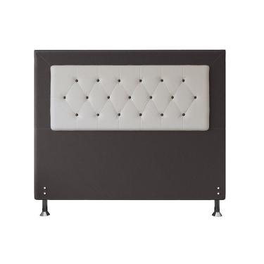 Imagem de Cabeceira Casal 1,60m Havana Suede Marrom Dal Poz Estofados