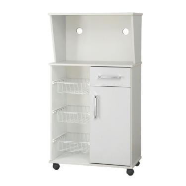 Imagem de Gabinete de Cozinha com Fruteira Pérola 1 Porta 1 Gaveta Branco