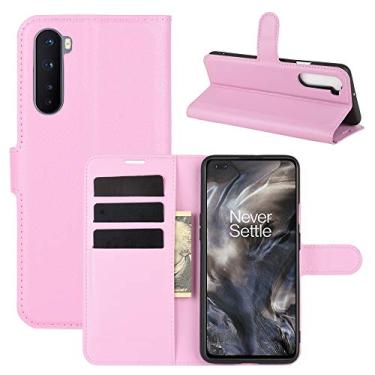 Imagem de YUNCHAO Caixa de telefone Para OnePlus Nord Litchi Texture Horizontal Flip Case Protetora com suporte e Card Slots & Carteira capa para celular