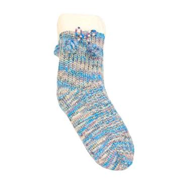 Imagem de Columbia Meias de chinelo unissex, azul Fjord, 1 par, médio/grande, Fjord Blue, Medium-Large