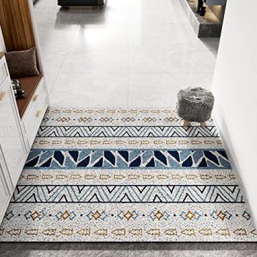 Imagem de SHENGANG Capacho de porta de casa quarto cozinha sala de estar tapete PVC antiderrapante tamanho personalização tapete de porta de corredor interno, M,60x90cm