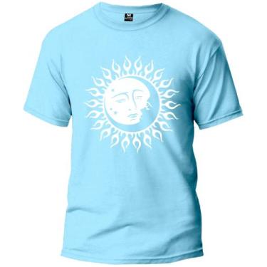 Imagem de Camiseta Adulto Lua E Sol Masculina Tecido Premium 100% Algodão Manga