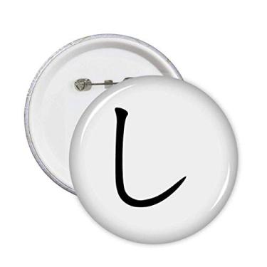 Imagem de Emblema de personagem japonês Hiragana SI pinos crachá botão decoração acessório 5 peças