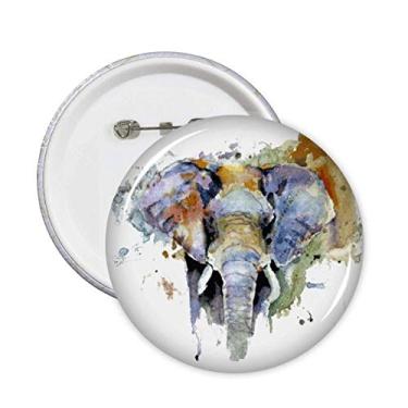 Imagem de Elefante pintado personalidade animal alfinetes crachá botão emblema acessório decoração 5 peças