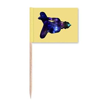 Imagem de Marcadores Cosmic Practice Blessing Meditation West Toothpick Flags Topper Decoração de Festa