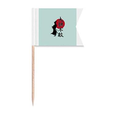 Imagem de Personagem Courage Xiake Japan palito bandeiras marcadoras para bolo de festa prato de queijo