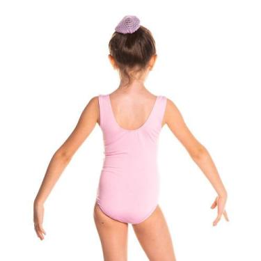 Imagem de Collant De Ballet Cavado Infantil Em Malhação Rosa / Cor: Rosa Ballet