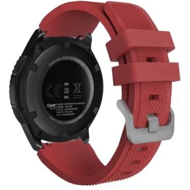 Imagem de Pulseiras NSmart compatíveis com Amazfit GTR 47MM / GTR 2 / GTR 2e / GTR 3 / GTR 4 (Vermelha rajada)