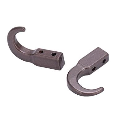 Imagem de Shanrya Gancho de reboque de simulação RC, gancho de reboque de metal RC confiável liga de zinco profissional durável com parafuso para SCX10 (titânio)