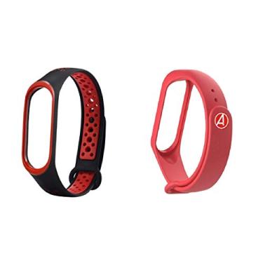 Imagem de Pulseira extra para MI Band 4 - Versão Avengers - Vingadores (Kit preta_vermelho/Vermelha)