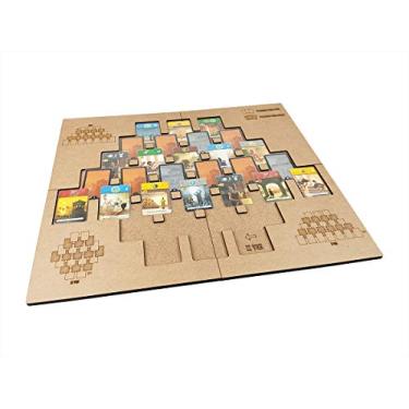 Imagem de Playmat em MDF para 7 Wonders Duel - Modelo 2 - COM CASE, Bucaneiros Jogos