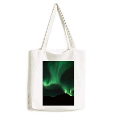 Imagem de Green Night Sky Art Deco Gift Fashion Tote sacola sacola de compras bolsa casual bolsa de mão