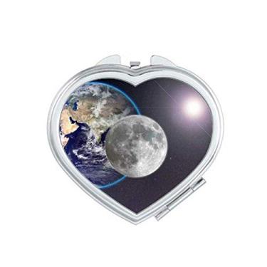 Imagem de Planeta branco azul planeta branco espelho ampliação portátil bolso maquiagem portátil
