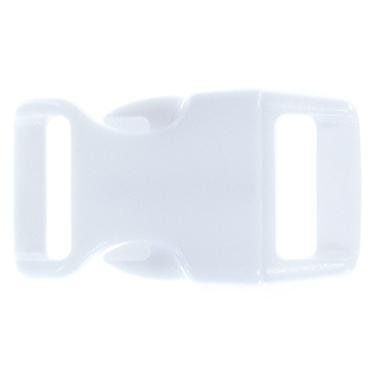 Imagem de Fivelas de liberação lateral contornadas GOLBERG G de 1,5 cm – Ideal para pulseiras de paraquedista – (pacote com 100, branco)