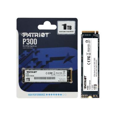 Imagem de SSD 1TB Patriot P300, M.2 2280 PCIe 3x4 NVMe 1.3, Leitura 2100MB/s, Grav. 1650MB/s - P300P1TBM28