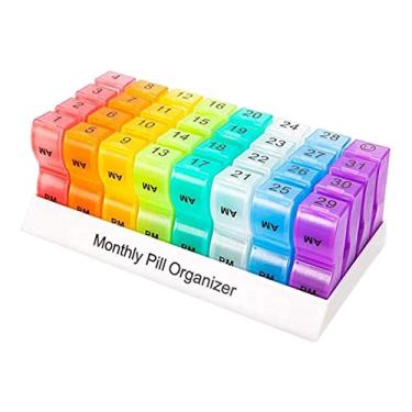Imagem de Organizador de Comprimidos com 32 Compartimentos Dispensador de Medicamentos