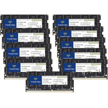 Imagem de Timetec Kit de 160 GB (10 x 16 GB) DDR4 2400 MHz PC4-19200 Non-ECC Unbuffered 1,2 V CL17 2Rx8 Dual Rank 260 pinos SODIMM Laptop Notebook PC Atualização de módulo de memória RAM (kit de 160 GB (10 x 16