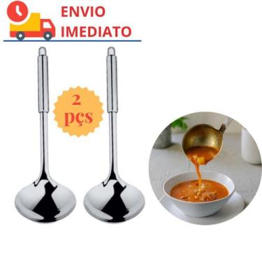 Imagem de Concha de Inox para Feijão Feijoada Caldos Sopas Molho - SQ Só Qualida