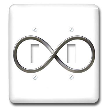 Imagem de 3dRose lsp_24235_2 símbolo do infinito em fundo branco interruptor duplo