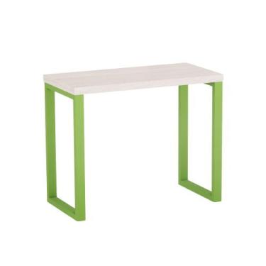 Imagem de Mesa Auxiliar Tubolar PE 40 Pandin 90 x 45 Cm Casablanca e Verde