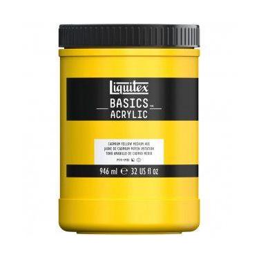 Imagem de Tinta Acrílica Liquitex Basics 946ml 161 Cadmium Yellow Medium