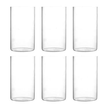 Imagem de Wswqop Vasos de vidro cilíndricos, arranjos florais, suporte para velas, decoração para casa, vasos de flores decorativos modernos para quarto, estante de, 6 Peças