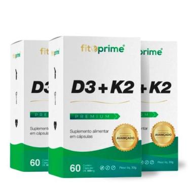 Imagem de Kit 3 Vitamina D3 com K2 60 Cápsulas Fitoprime