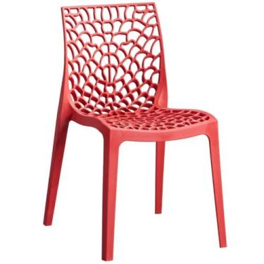Imagem de Cadeira Gruvyer em Polipropileno - Tatu Bola Móveis, Vermelho