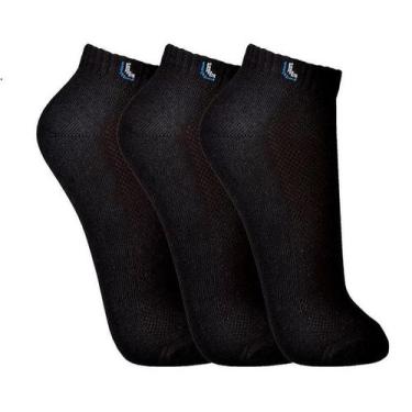 Imagem de Meias Lupo- Kit C/ 6 Pares Meias Cano Curto Ref.3225-089, Preto, 41-44