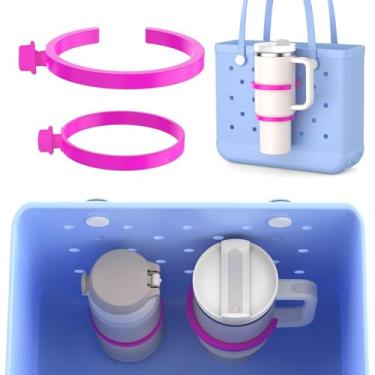 Imagem de Pacote com 2 porta-copos Bogg para Stanley 850 g 1,134 g, suporte ajustável para garrafa de água e bebida, acessórios para copos Stanley compatíveis com a sacola Simply Southern Beach, acessórios para