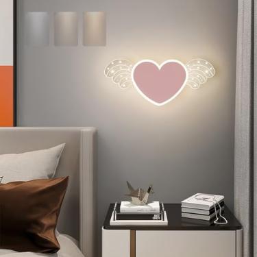Imagem de GZZBMY Lâmpadas de parede internas LED três cores lâmpada de parede regulável lâmpada de parede moderna decoração de quarto infantil metal acrílico iluminação de parede para sala de estar quarto de