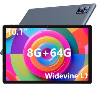 Imagem de N-one Tablet Android, tela HD IPS de 10,1 polegadas, 8 GB de RAM, 64 GB de ROM e expansão de 1 TB, Npad Y1 com bateria Widevine L1 6H para leitura de vídeo e presente