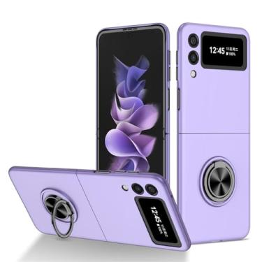 Imagem de Capa de anéis magnéticos de luxo para Samsung Galaxy Z Flip 5 Flip 4 ZFlip 2 3 Z Flip4 Capa com suporte para Samsung Flod 3 2 4 Fold5, Roxo, para Samsung Fold 2