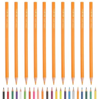 Imagem de PATIKIL Lápis de cor, amarelo médio, lápis de desenho com núcleos à base de óleo, materiais de scrapbook, para adultos, livros de colorir, artistas, iniciantes, desenho, esboços, 10 peças
