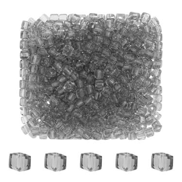Imagem de Mandala Crafts Contas de cristal de cubo cinza de 3 mm – 500 contas de vidro facetadas para fabricação de joias, suprimentos de contas, artesanato DIY, pulseiras, colares, brincos e contas