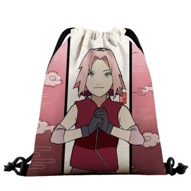 Imagem de Mochila com cordão Haruno Sakura Anime para academia esportiva