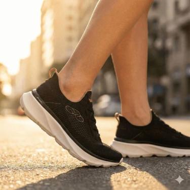 Imagem de Tênis Feminino Olympikus Era Hypersox Preto/Bege, Preto, Bege, 36