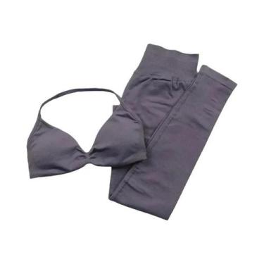 Imagem de Conjunto De Yoga E Fitness Feminino De Verão: Leggings De Cintura Alta