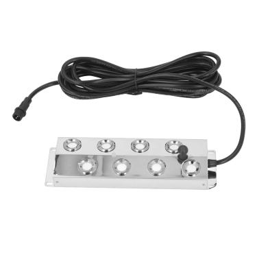 Imagem de YUKOFE Fogger ultrassônico 8 cabeças IP67 à prova d'água 304 de aço inoxidável silencioso, máquina de fazer névoa paisagem DC45-48V