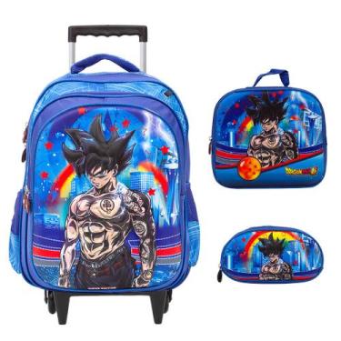 Imagem de Kit Mochila Escolar Menino Dragon Ball Rodinha + Lancheira - TOYS 2U