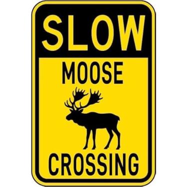 Imagem de Placa de metal vintage alce cruz engraçada arte de parede para casa, escritório e sala de aula pôster 20 x 30 cm