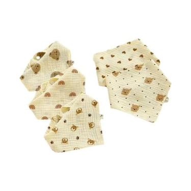 Imagem de Conjunto De 5 Babadores Para Bebês Recém-Nascidos, Absorventes, De 4 C