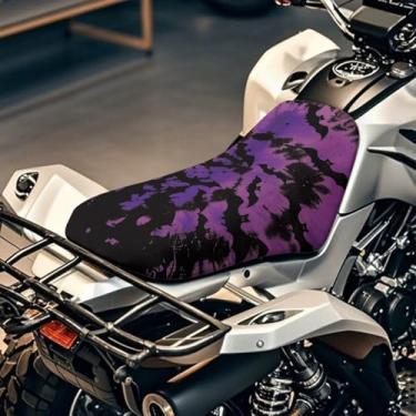 Imagem de Qpednta Capa de assento para quadriciclo de morcego de Halloween, acessórios de quatro rodas, protetor acolchoado respirável para quadriciclo, capas de almofada para esportes motorizados, capas de
