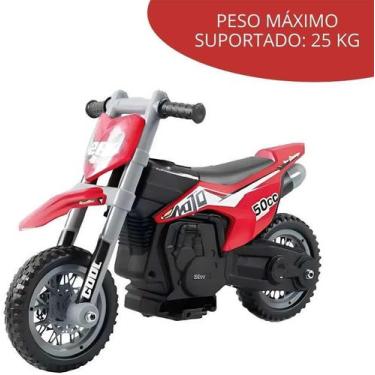 Imagem de Mini Moto Elétrica Cross 6V Importway Vermelha BW233VM Certificado Inm