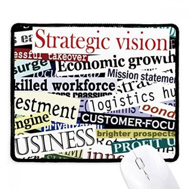 Imagem de Mousepad de fundo com estampa de veias de texto com bordas costuradas Tapete de borracha para jogos