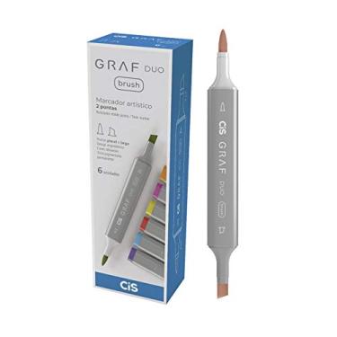 Imagem de Marcador Graf Duo Brush, CIS, Light Orange, Caixa com 6 unidades